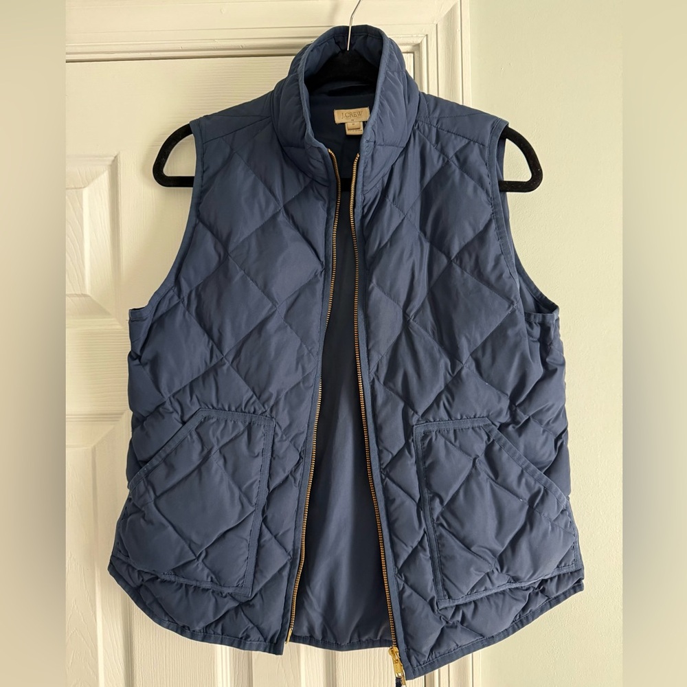 J. Crew Navy Quilted Vest
